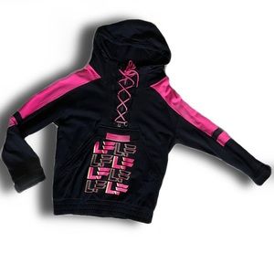 XS Black & Pink LF lace up hoodie💕